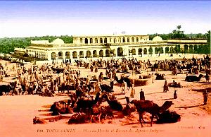 Touggourth - Place du marche et bureau des Affaires indigenes